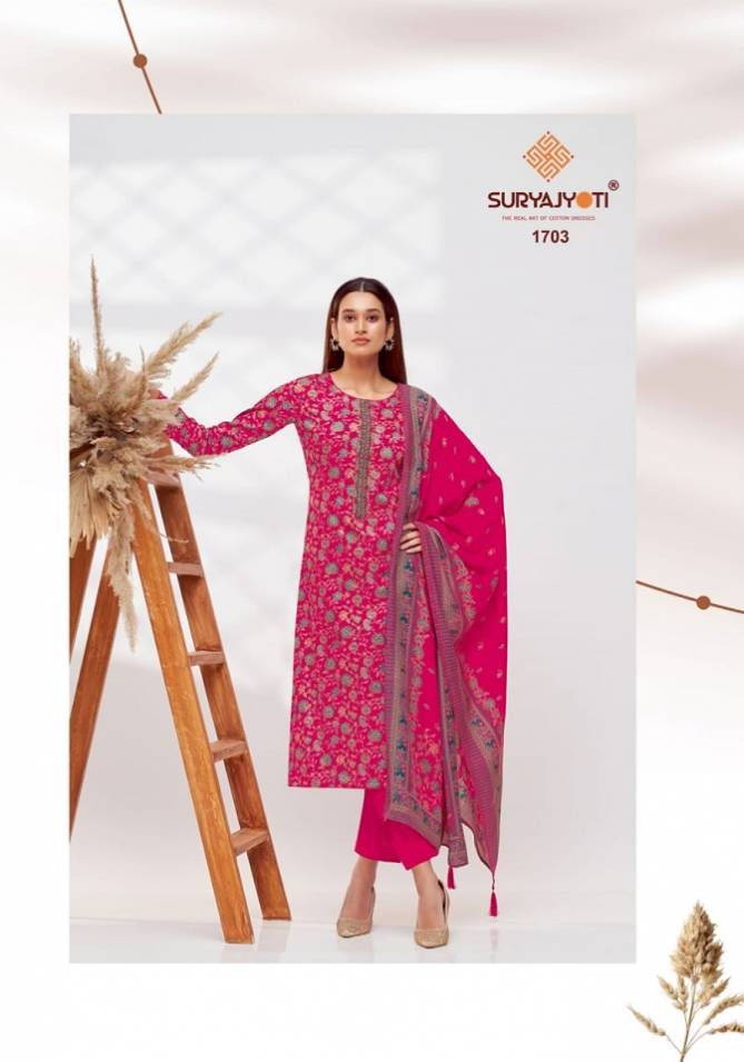 Kalki Vol 17 By Suryajyoti Jam Satin Printed Dress Material Wholesale Shop In Surat